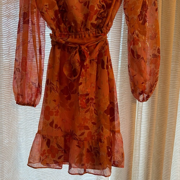 LC Lauren Conrad Floral Ruffle Button Front Mini Dress - Picture 11 of 15